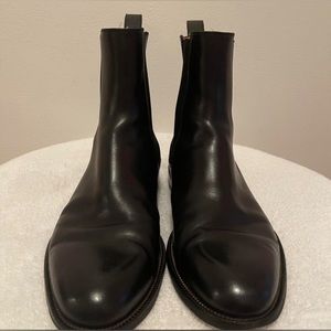 GUCCI BOOTS MENS CHELSEA ANKLE BLACK LEATHER size 44